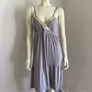 Co-op Barney’s New York Women’s Light Brown sequin embellished Sun Dress M